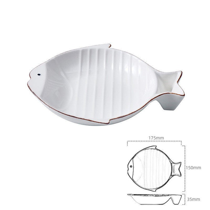 Fish-shaped Ceramic Feeding Bowl: A Touch of Charm for Your Pet's Mealtime