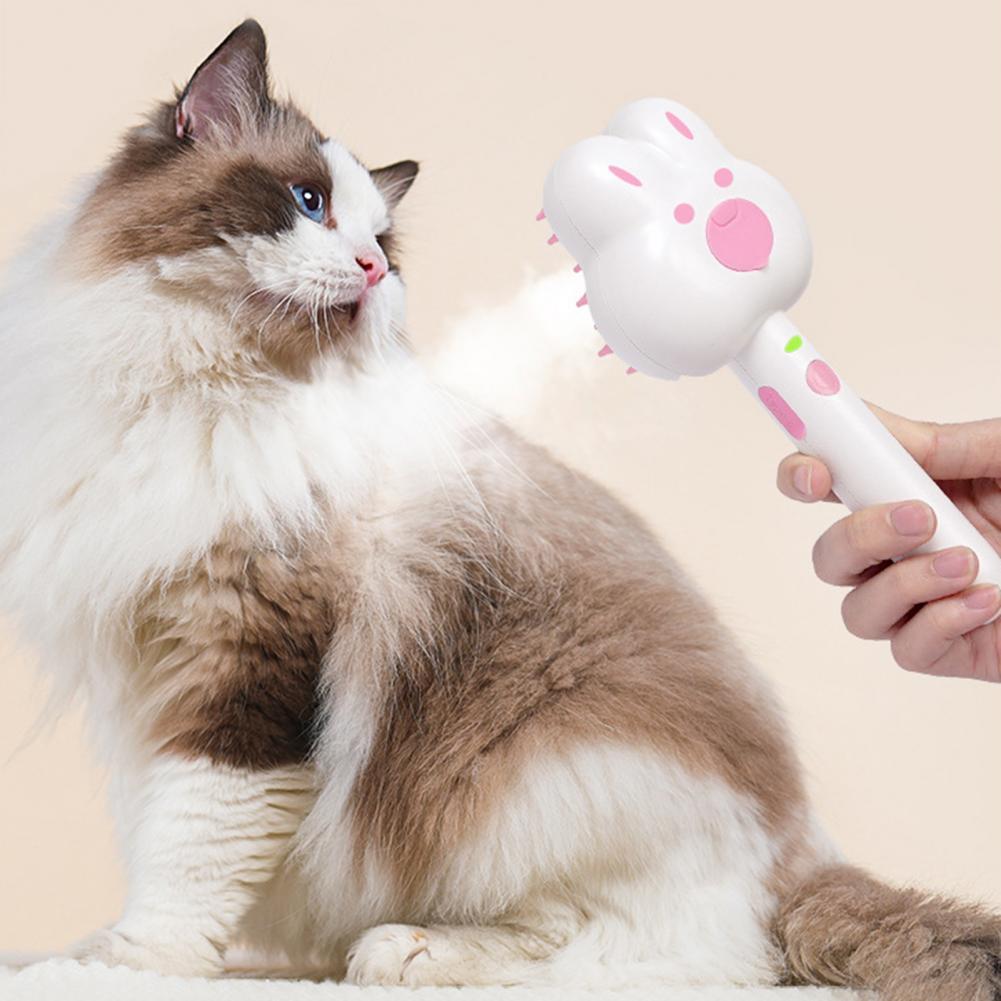Transform Your Cat's Grooming Routine with the Cat Steam Brush Self-Cleaning Massage Comb - Drool Depot