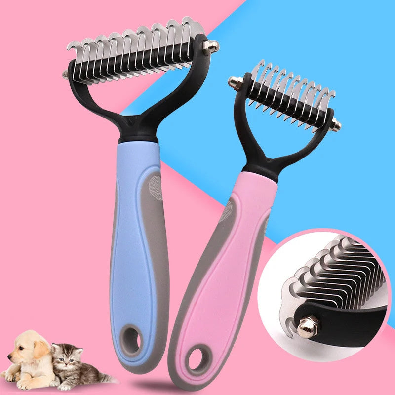 Pet Cat Hair Removal Double-sided Comb Brush