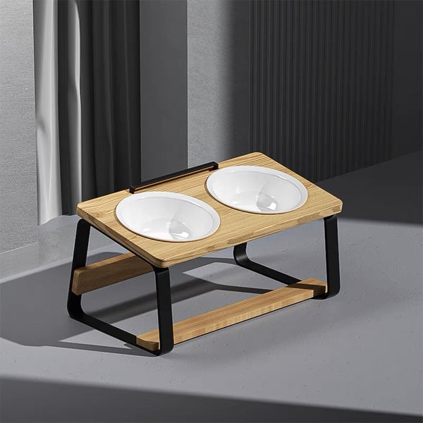Ceramic Double Pet Water Feeding Bowl