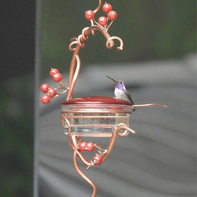 Elegant Hanging Garden Self-Service Water Feeder for Birds