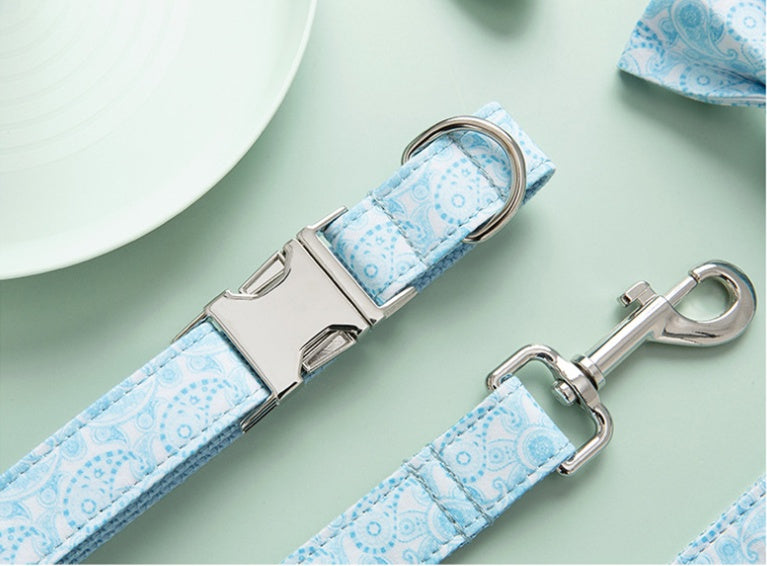 Paisley Pet Collar Leash Bow