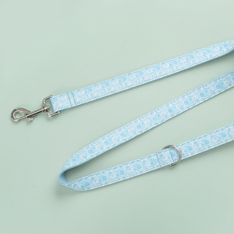 Paisley Pet Collar Leash Bow