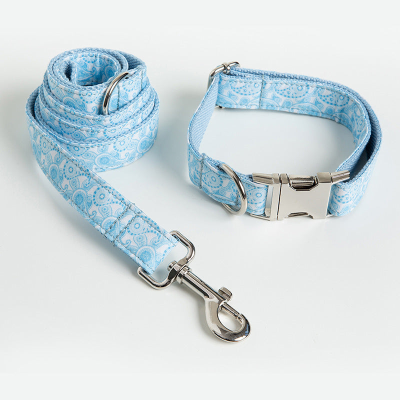 Paisley Pet Collar Leash Bow