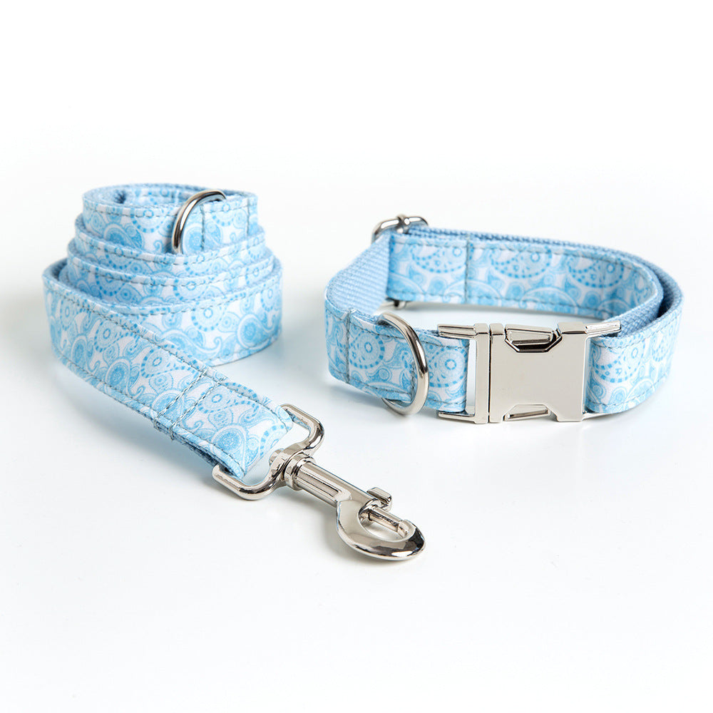 Paisley Pet Collar Leash Bow
