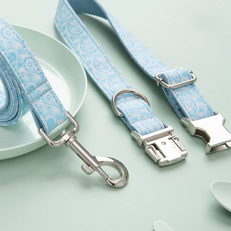 Paisley Pet Collar Leash Bow