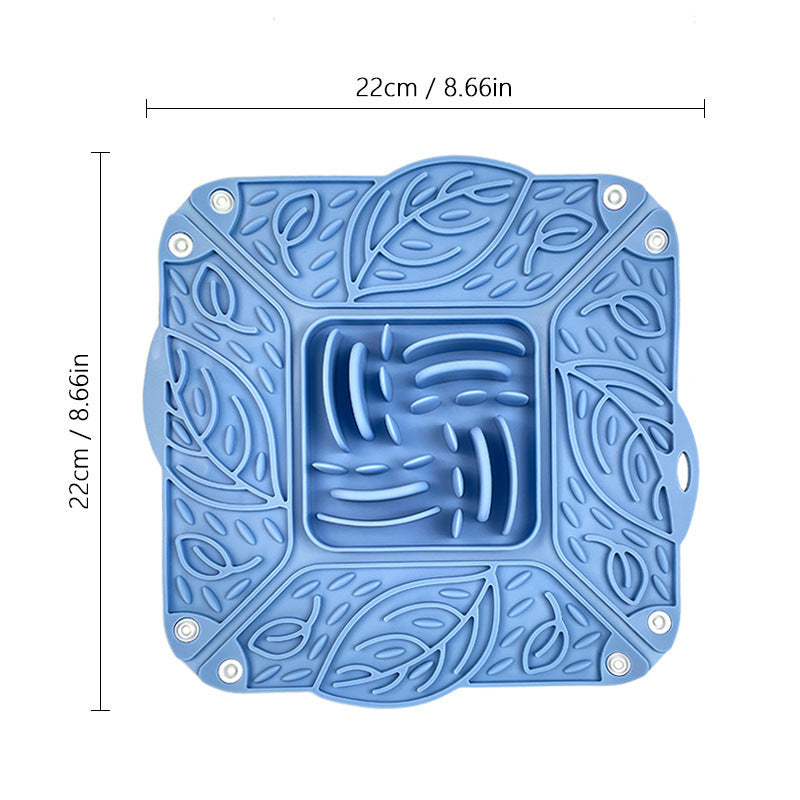Pet Silicone Foldable Slow Food Mat Bowl