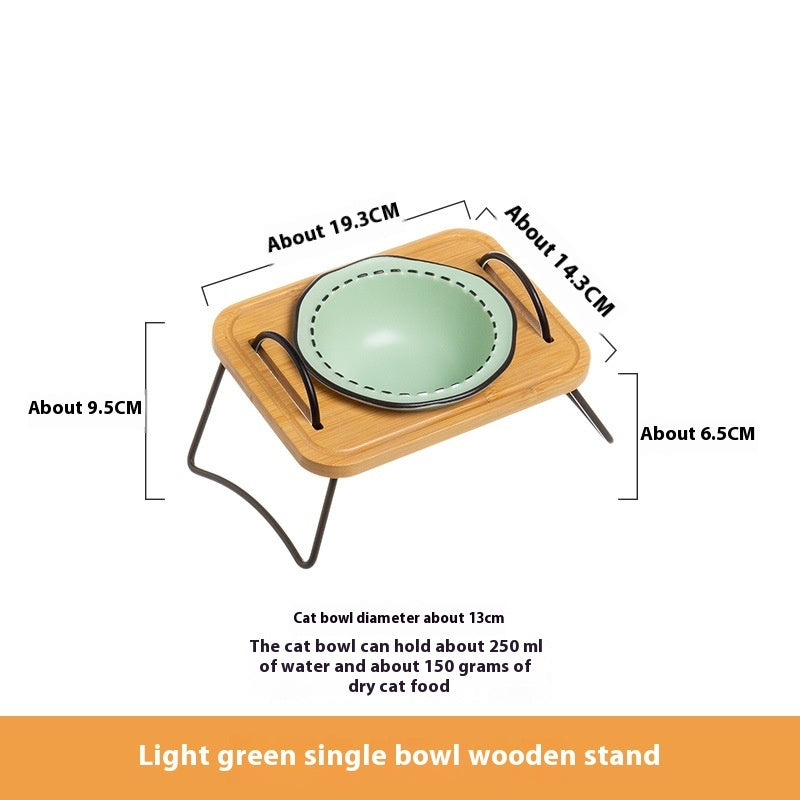 Pet Multi-functional Ceramic Cat Bowl