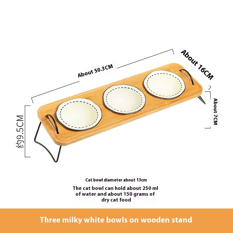 Pet Multi-functional Ceramic Cat Bowl