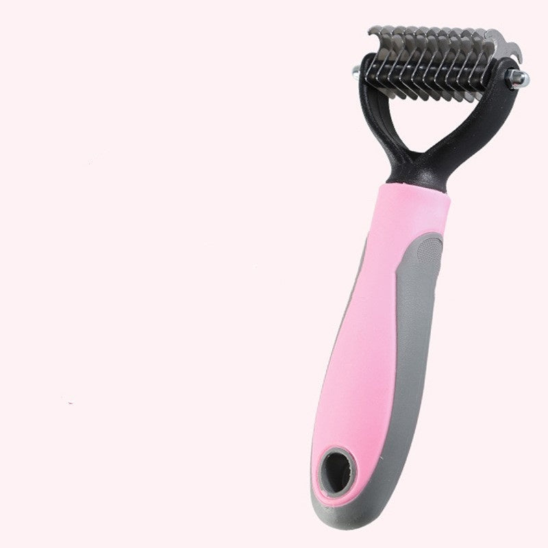 Pet Cat Hair Removal Double-sided Comb Brush