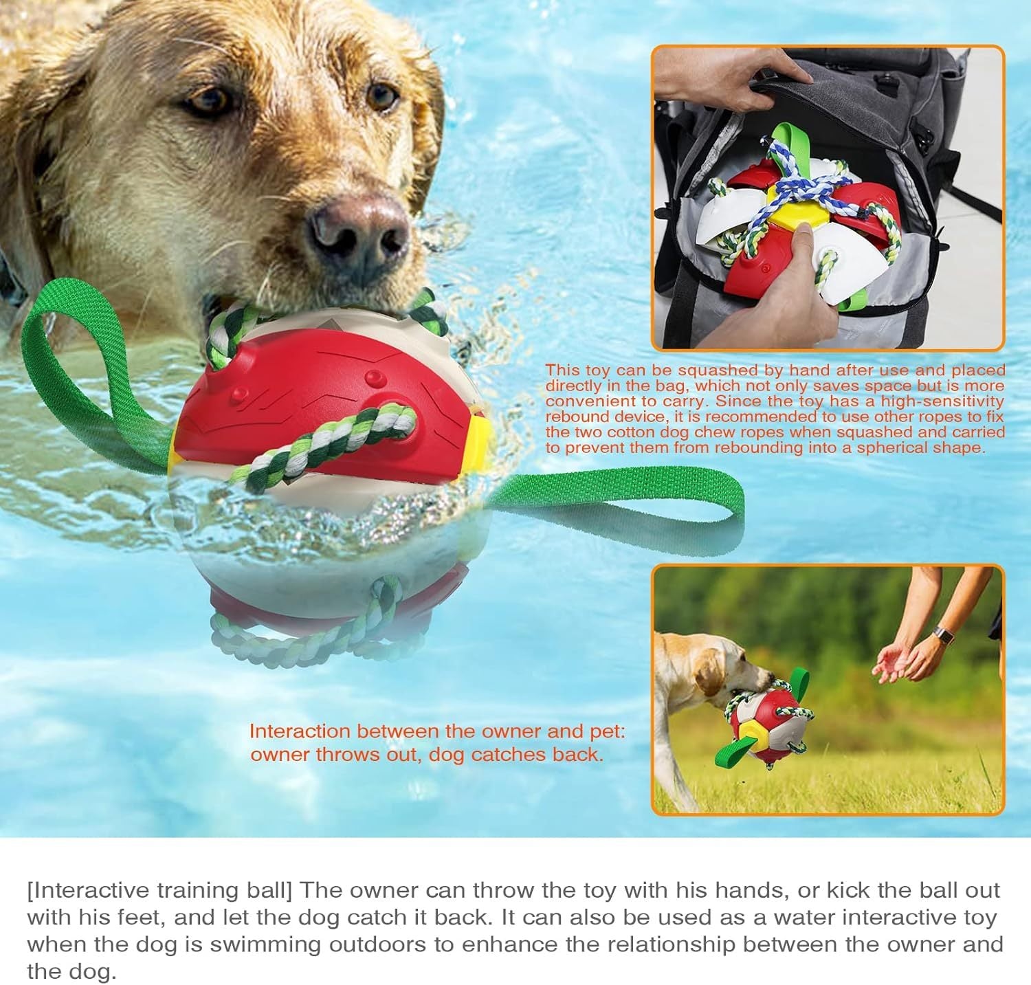 Interactive Dog Toys For Tug Of War For Small Medium Dogs
