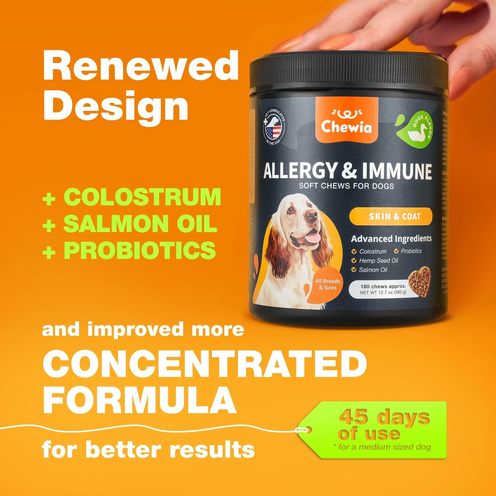 Dog Allergy Relief Chews for Itch and Skin Health Support