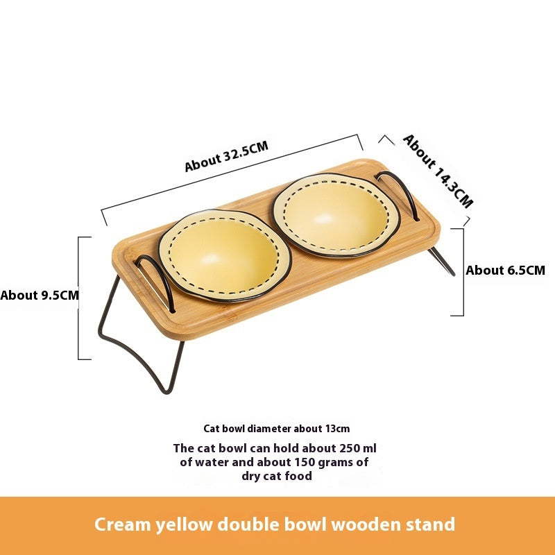 Pet Multi-functional Ceramic Cat Bowl