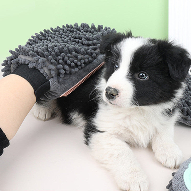 Pet Bathing Brush 2-in-1 Grooming Gloves