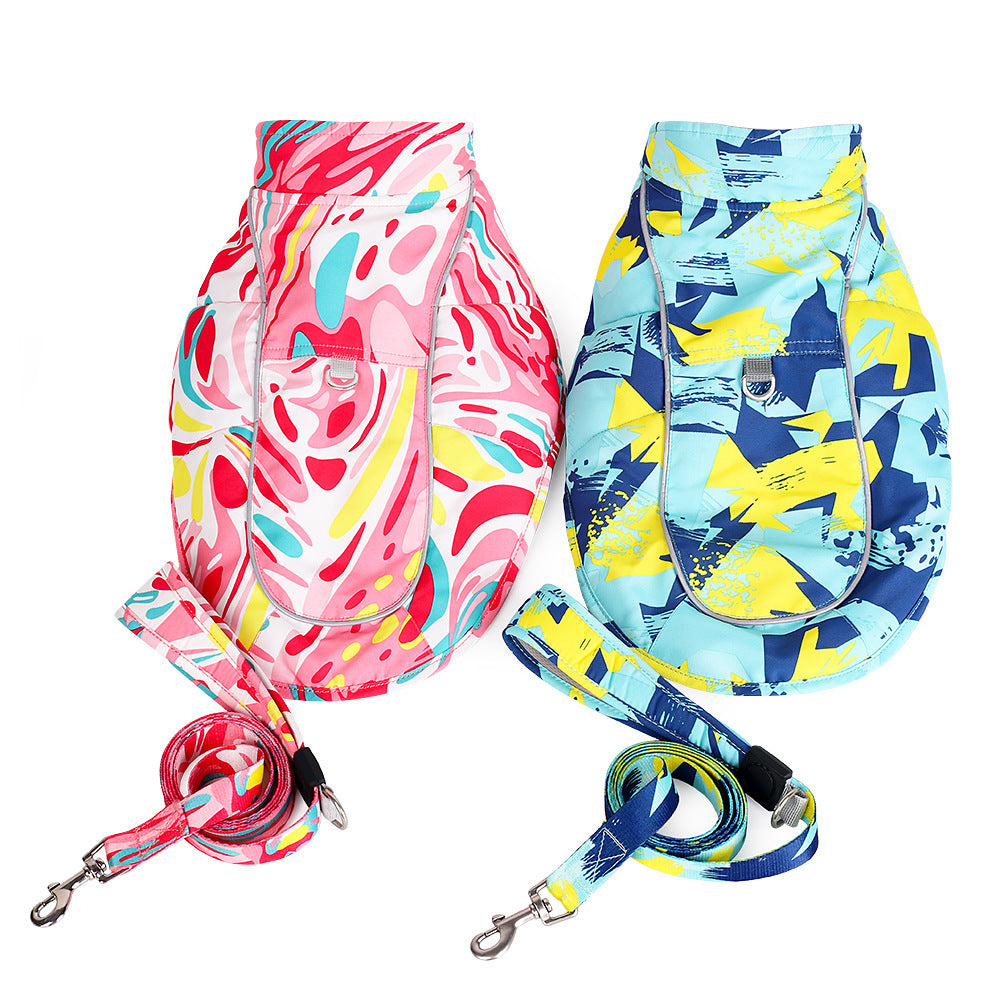 Pet Waterproof Reflective Cotton Clothes Jacket