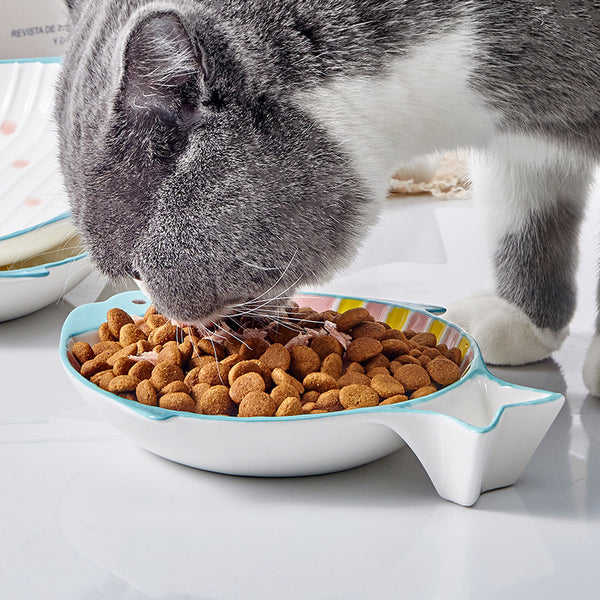 Fish-shaped Ceramic Feeding Bowl