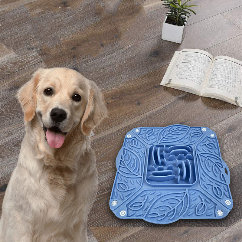 Pet Silicone Foldable Slow Food Mat Bowl