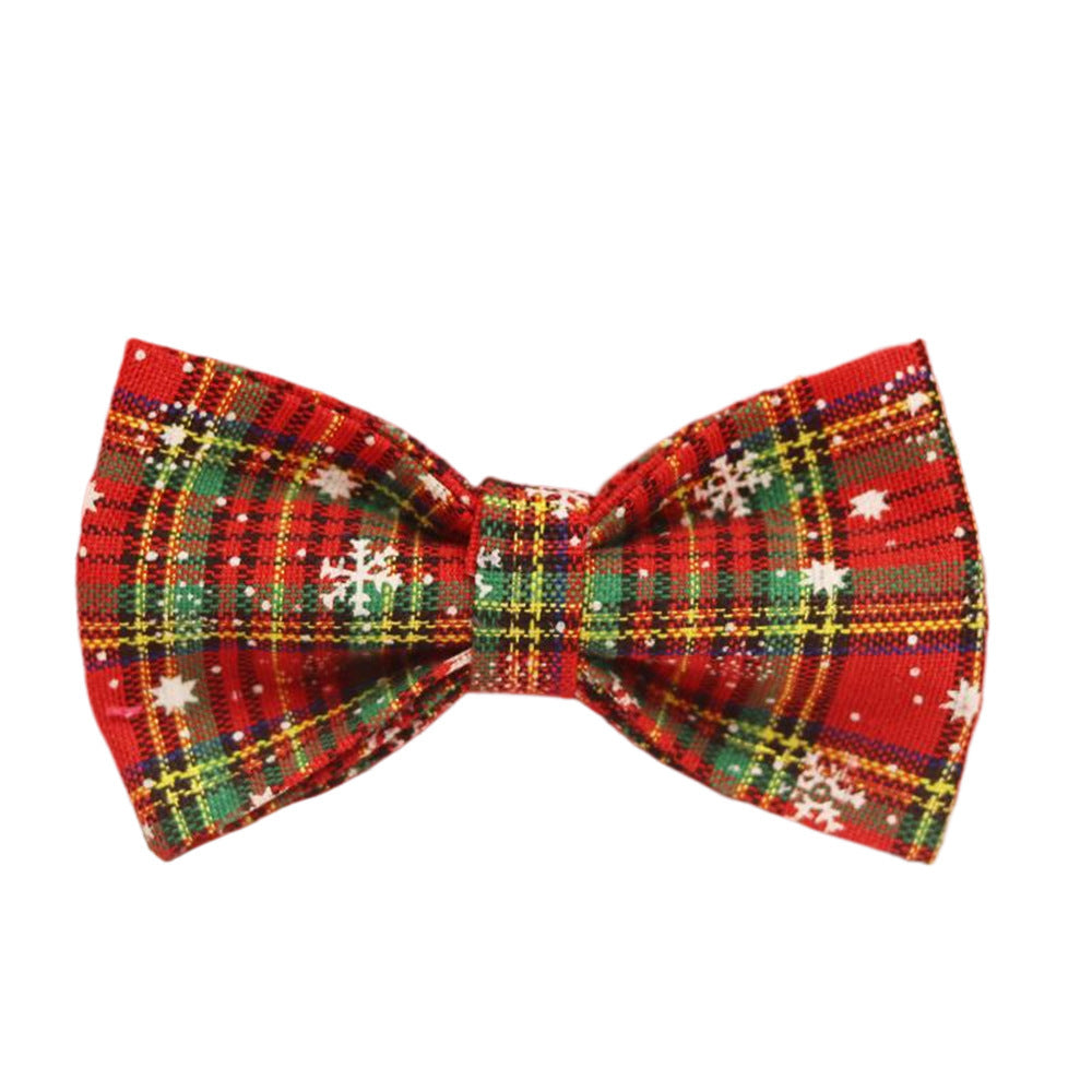 Red Background Snowflake Pet Collar