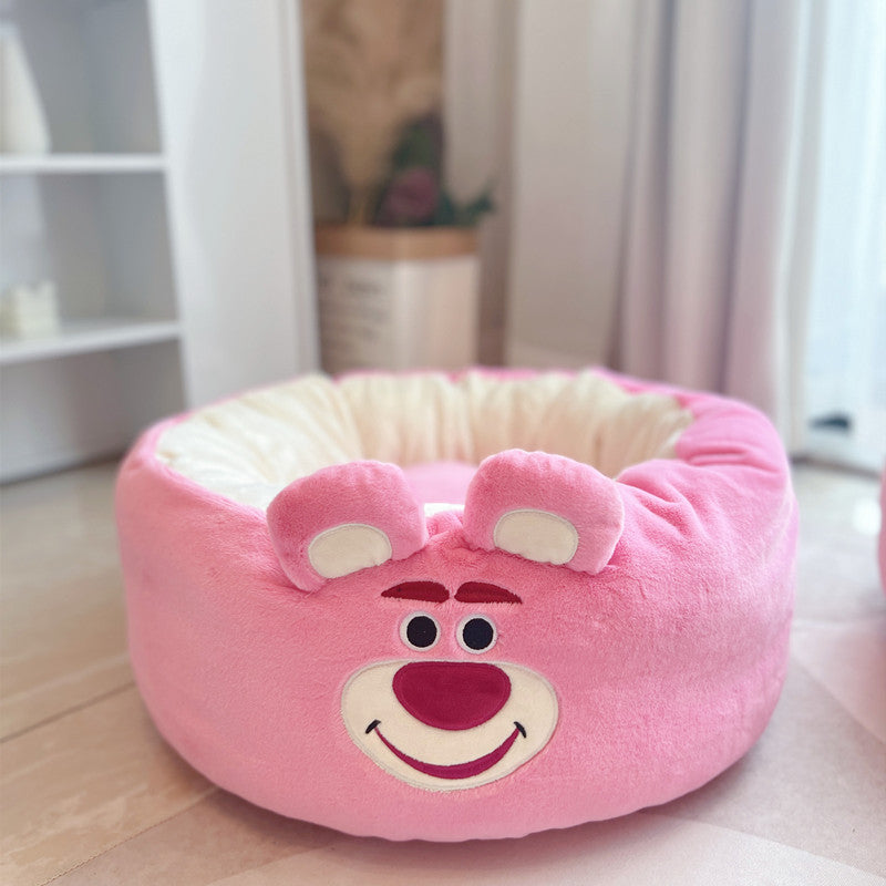 Universal Winter Plush Cushion Round Bed
