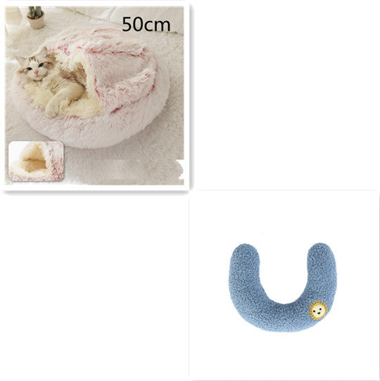 Luxury Round Plush Bed for Pets - Ultimate Winter Comfort