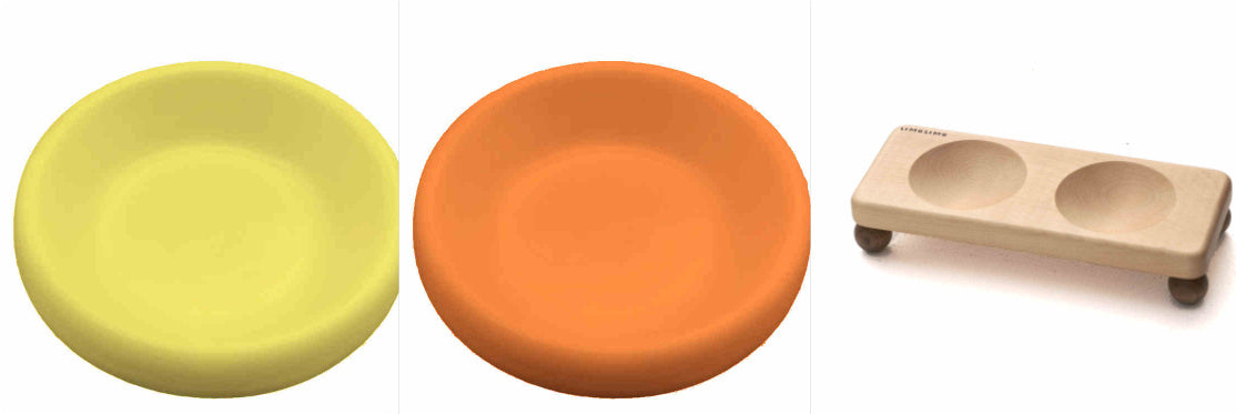 Solid Wood Ceramic Pet Bowl Feeding Bowl
