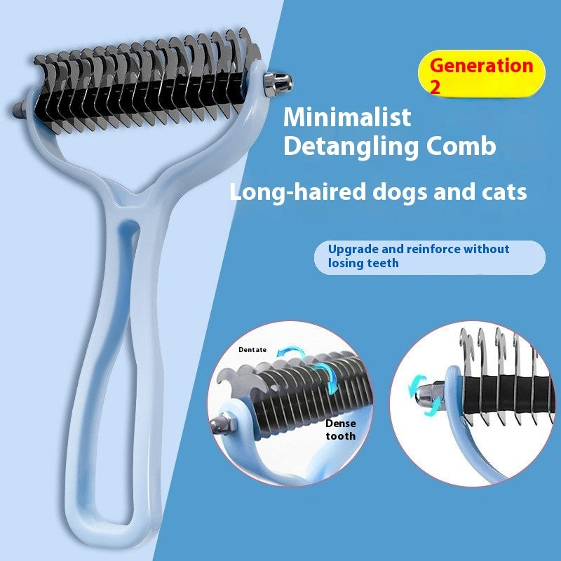 Pet Cat Hair Removal Double-sided Comb Brush