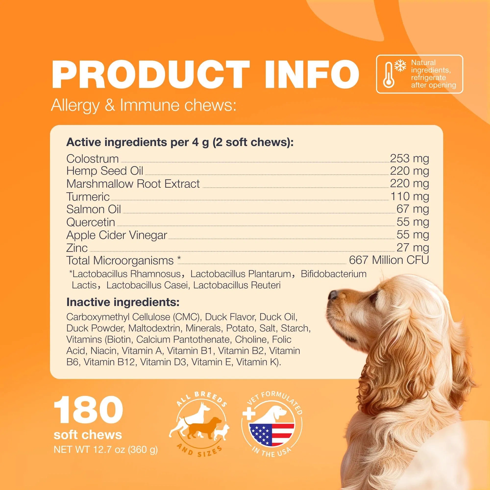 Dog Allergy Relief Chews for Itch and Skin Health Support