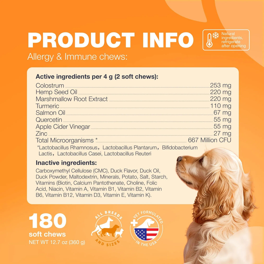 Dog Allergy Relief Chews for Itch and Skin Health Support