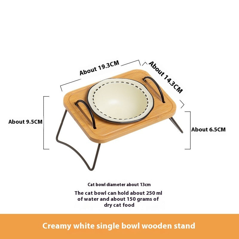 Pet Multi-functional Ceramic Cat Bowl