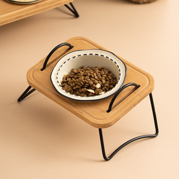 Pet Multi-functional Ceramic Cat Bowl