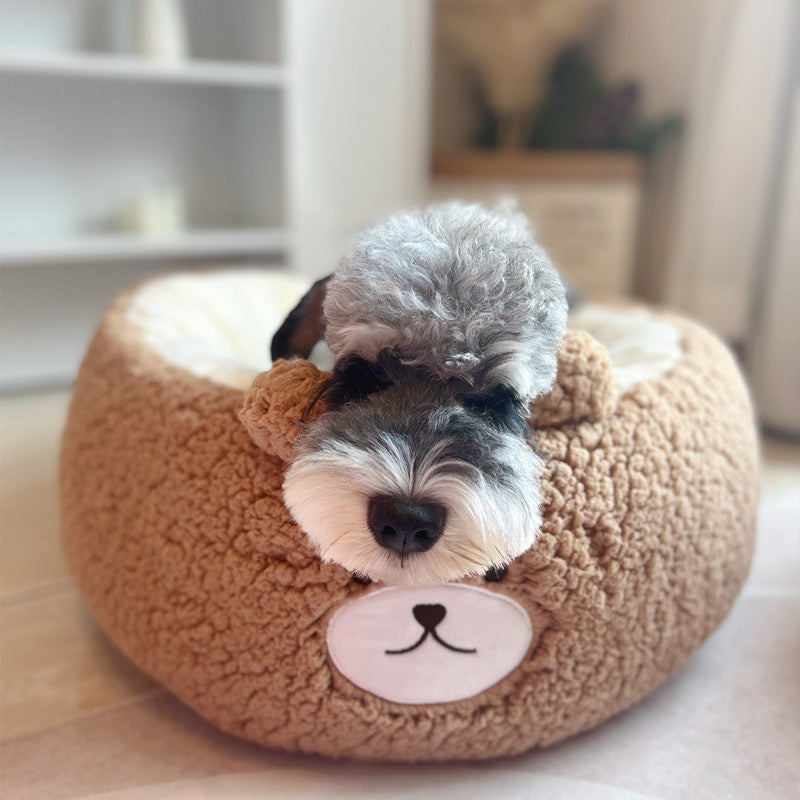 Universal Winter Plush Cushion Round Bed
