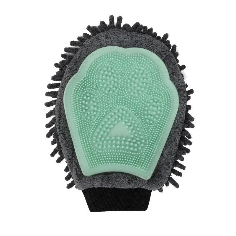 Pet Bathing Brush 2-in-1 Grooming Gloves