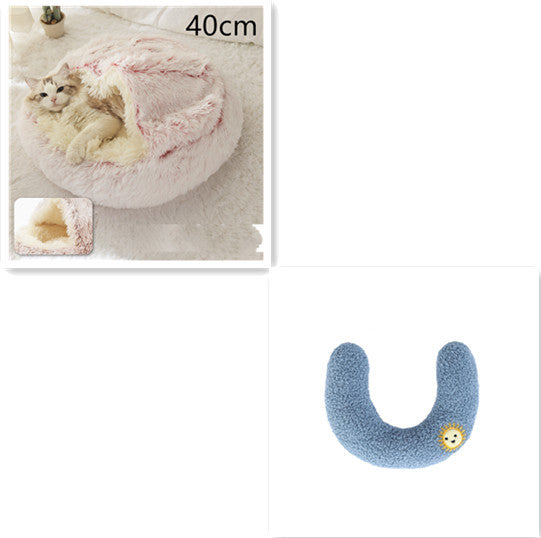 Luxury Round Plush Bed for Pets - Ultimate Winter Comfort