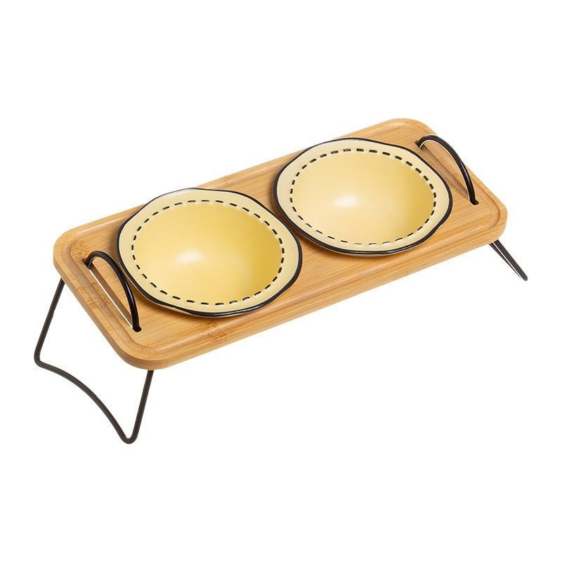 Pet Multi-functional Ceramic Cat Bowl