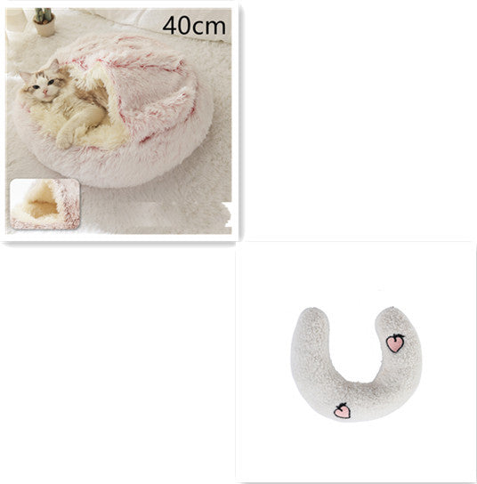 Luxury Round Plush Bed for Pets - Ultimate Winter Comfort