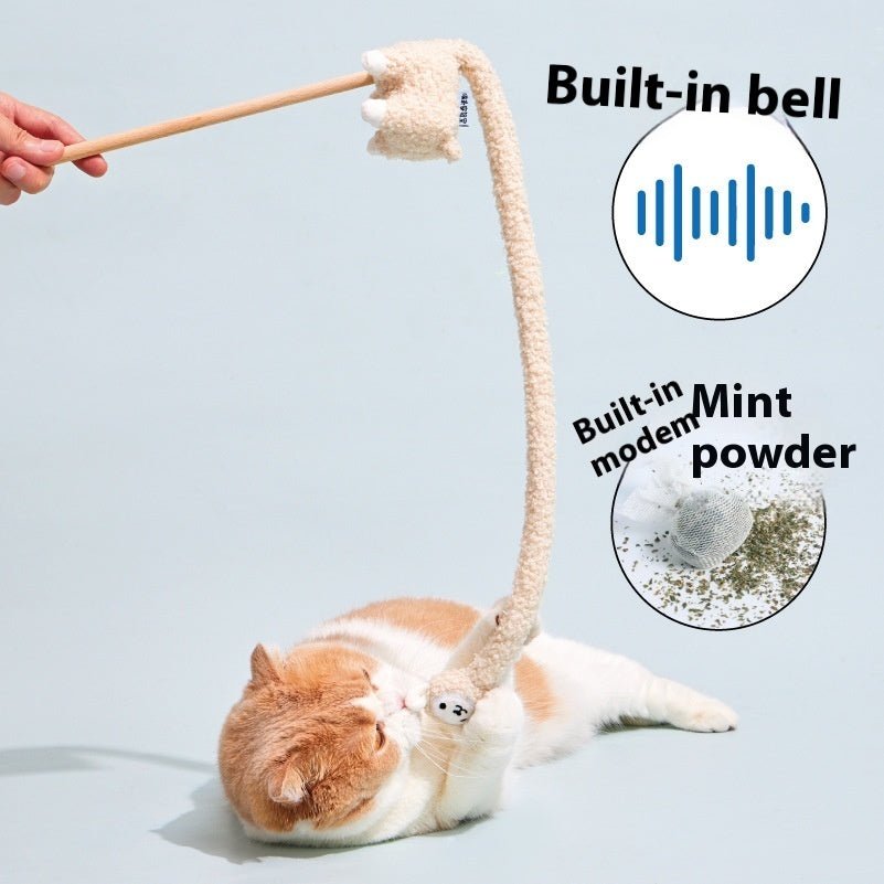 Alpaca Cat Teaser Sound Toy - Drool Depot