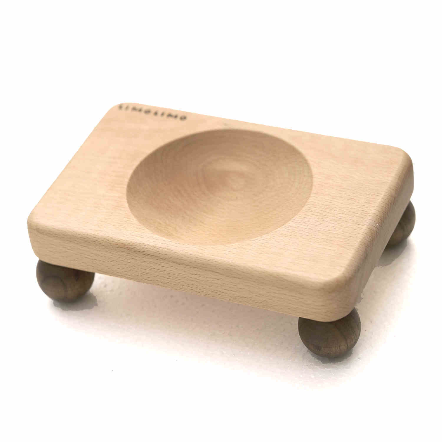 Solid Wood Ceramic Pet Bowl Feeding Bowl
