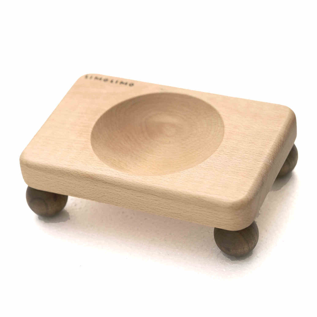 Solid Wood Ceramic Pet Bowl Feeding Bowl
