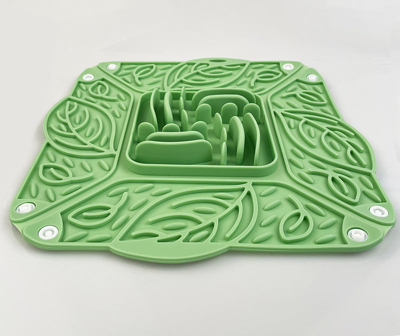 Pet Silicone Foldable Slow Food Mat Bowl