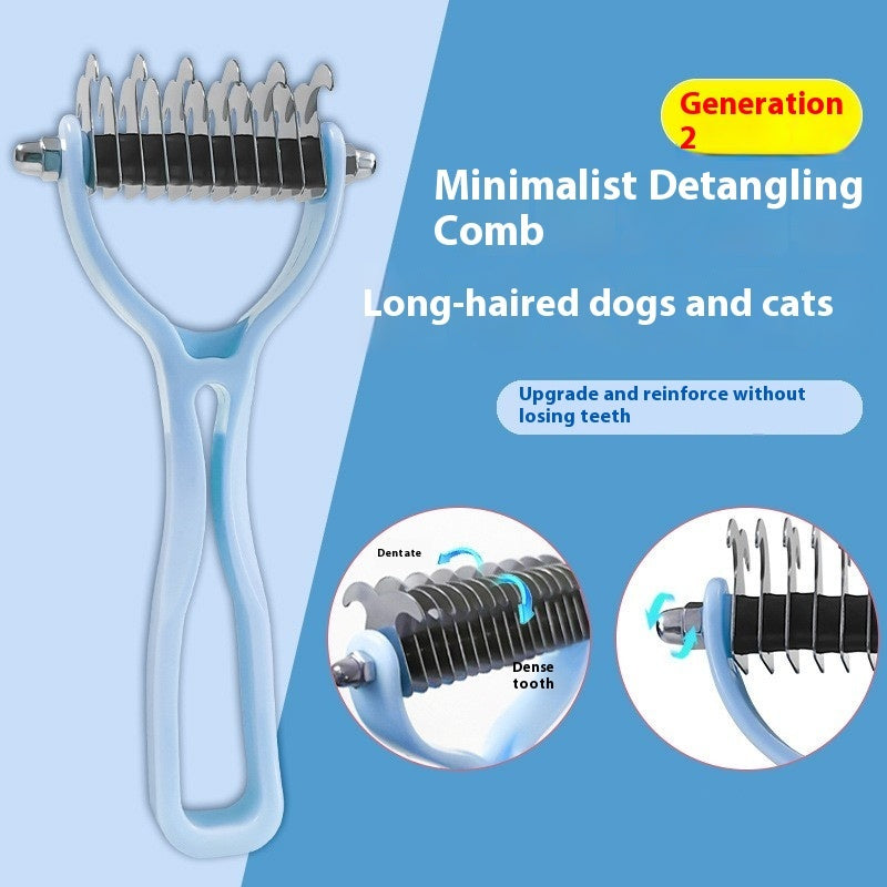 Pet Cat Hair Removal Double-sided Comb Brush