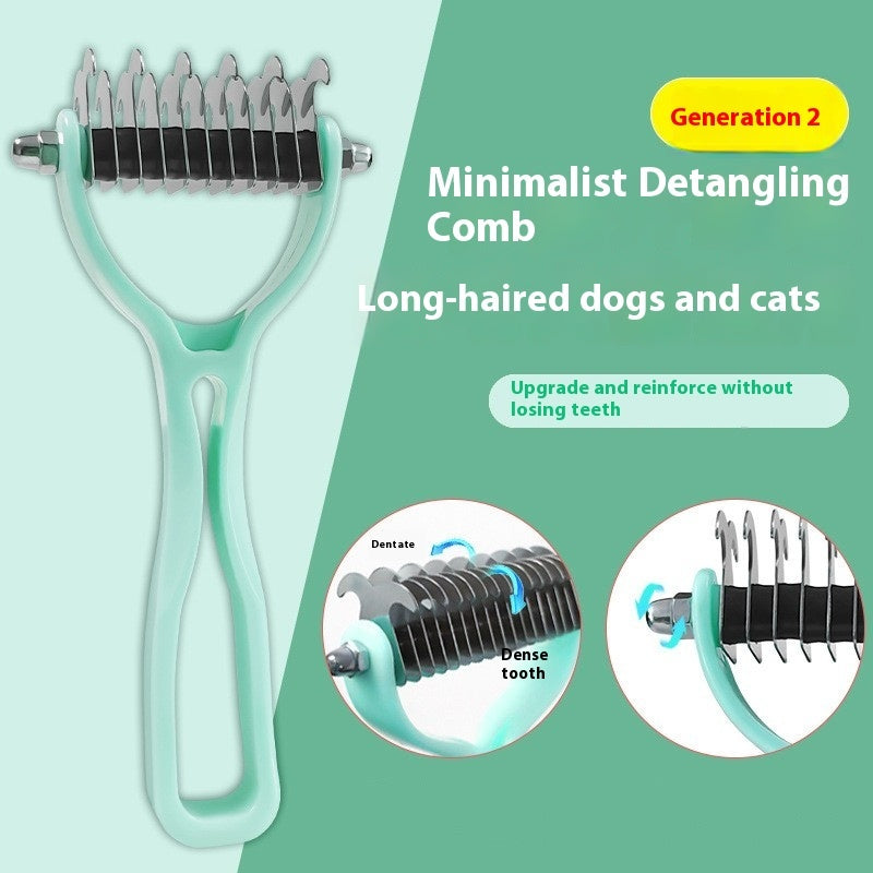 Pet Cat Hair Removal Double-sided Comb Brush
