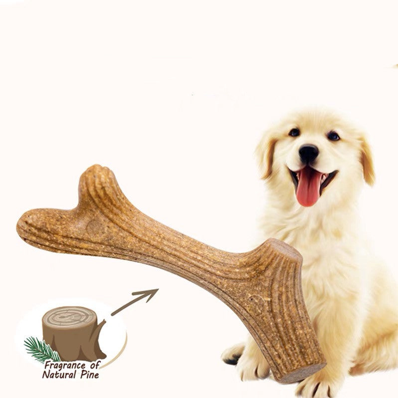 Pine Wood Antler Tot for Small And Medium-sized Dogs