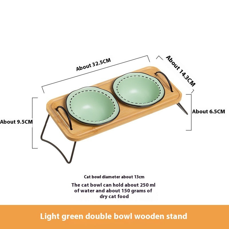 Pet Multi-functional Ceramic Cat Bowl