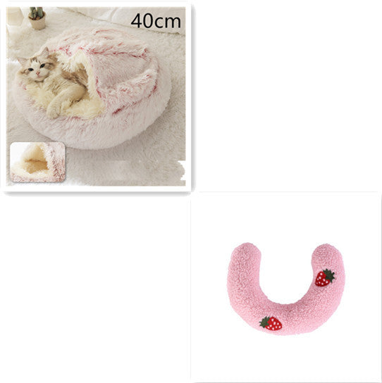 Luxury Round Plush Bed for Pets - Ultimate Winter Comfort