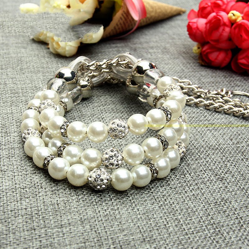 Luxury Pearl Dog Leash and Collar Set for Elegant Walks - Drool Depot