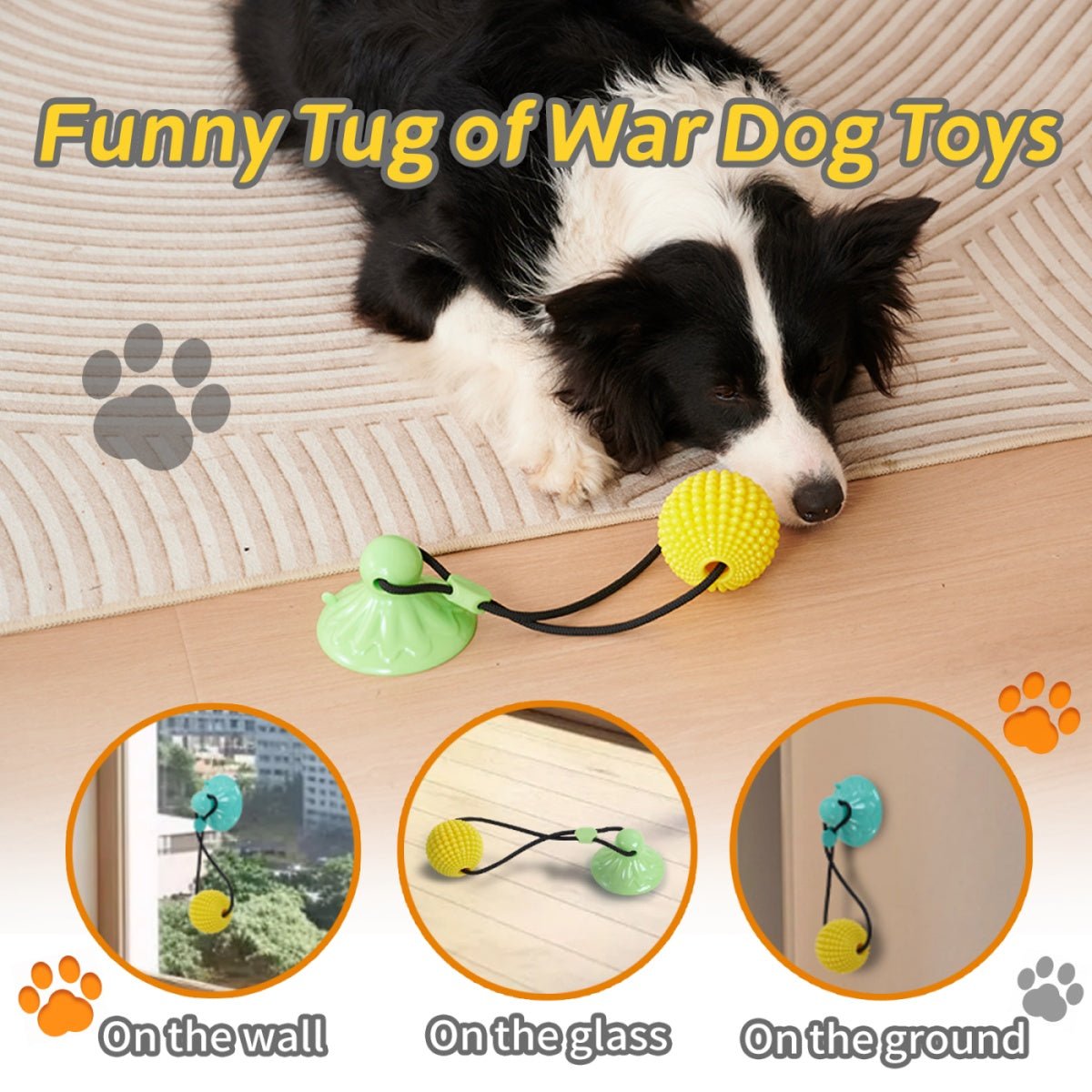 Suction Dog Tug Of War Toys For Medium Large Dogs - Drool Depot